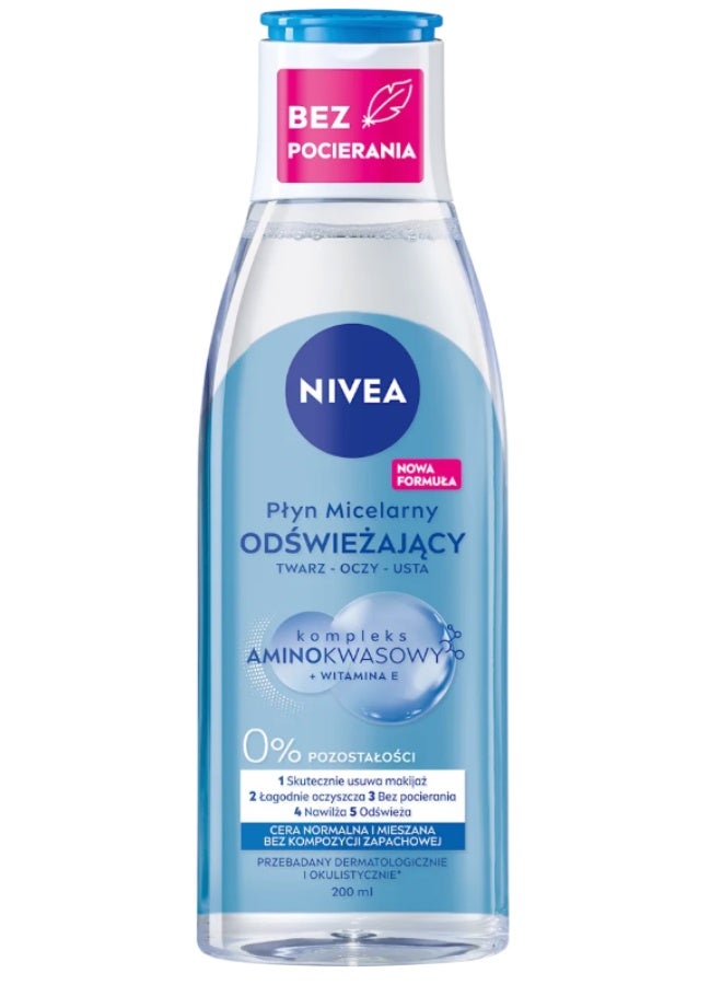 Płyn micelarny odświeżający, cera normalna i mieszana, 200 ml